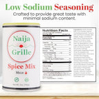 Naija Grille Seasoning - Mild - All Purpose Spice Mix for Chicken, Beef, Fish, Vegetables, and More - Elevate Flavor with Versatile Seasoning for Cooking, Grilling, BBQ, and Frying - Perfect for Every Dish - 5 oz