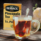 Herbacil Pineapple Tea, Herbal Tea with Dehydrated Pineapple Fruit, Caffeine - Free, 2-Pack of 25 bags per box (50 Tea Bags)