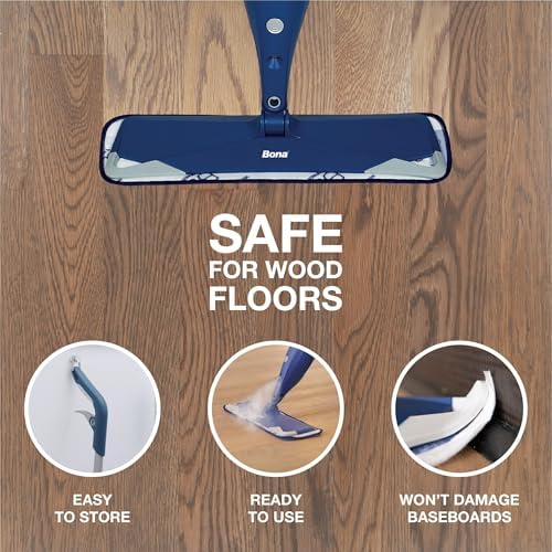 Bona Hardwood Floor Premium Spray Mop - Includes Wood Floor Cleaning Concentrate and Machine Washable Microfiber Cleaning Pad - Dual Zone Cleaning Design for Faster Cleanup