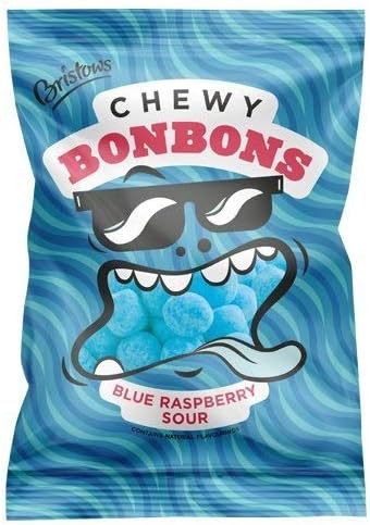 Bristows Chewy Blue Raspberry Bon Bons 150g (Pack of 3)