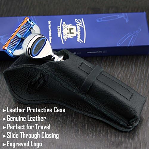 Haryali London 5 Edge Shaving Razor With Horn Replica Handle Beard and Mustache Safety Razor For Mens