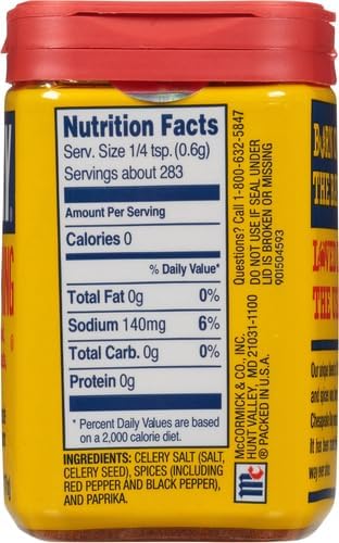 OLD BAY Seasoning, Classic Seafood, Non GMO, Gluten Free, Unique Blend of 18 Herbs & Spices for Shrimp, Crab Dip, Seafood & More, 6 oz (Pack of 2)