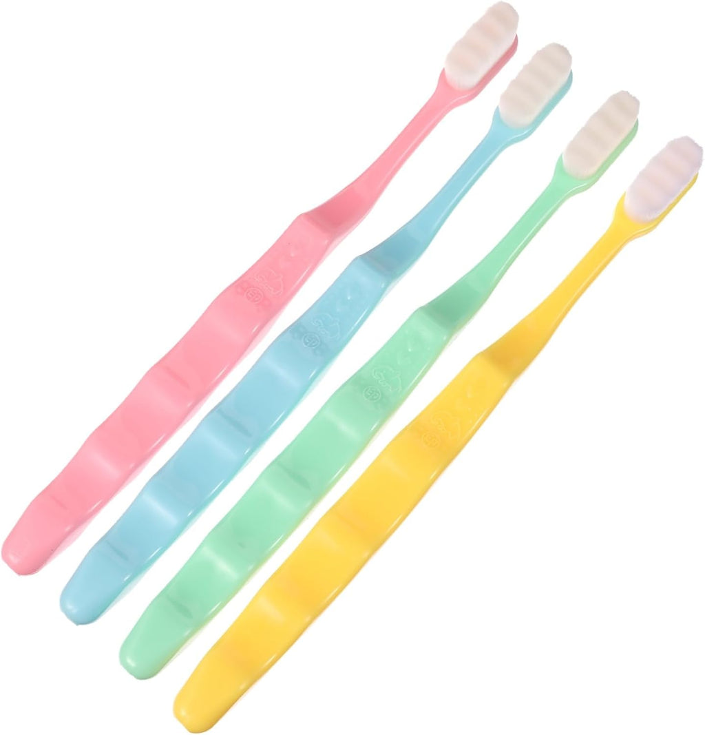 FOMIYES Fragile Gums Deep Cleaning Toothbrush 4pcs Assorted Styles Soft Bristles Gentle on Gums Easy to Carry
