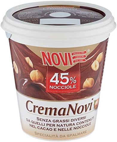 6x Novi Italian Chocolate & Hazelnut Spread (45% Hazelnuts) 200g