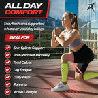 Rymora Calf Compression Sleeves Men Women - Leg Compression Sleeve Footless Socks - Shin Splint Relief Fitness Running