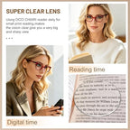 OCCI CHIARI Red Reading Glasses 1.75 Round Readers for Women(1.0 1.25 1.5 1.75 2.0 2.25 2.5 2.75 3.0 3.5 4.0 5.0 6.0)