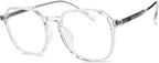 Oversized Fashion Reading Glasses Blue Light Blocking for Men Women, TR Spring Hinge Reader Anti Eyestrain (Color : Transparent, Size : 2.75+)