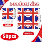 50 Pieces Union Jack Flag Paper Napkins, British Disposable Cocktail Napkins for UK Royal-Themed Celebrations, British Sports Events, King’s Coronation Decor, Afternoon Tea Party Supplies