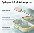 7 Compartments Travel Pill Organizer, Foldable Portable Airtight Daily Pill Box, Compact Pill Case for Purse & Pocket, BPA-Free Medicine Organizer for Vitamins Fish Oil Supplements (Green)