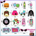 45 Pieces 1950s Cupcake Topper Rock and Roll Music Party Decorations 50s Music Soda Shop Cake Decoration for Retro 60's Theme Party