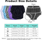 3 Pcs Adult Leakproof Incontinence Underwear for Women Men Pull on Cover Pant Washable Underpants Reusable Plastic Diaper Covers,White+Grey+Purple,L