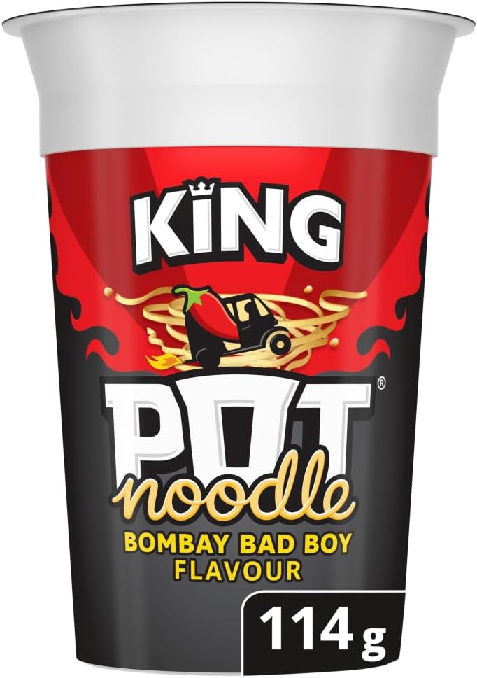 Pot Noodle Bombay Bad Boy King Pot Vegetarian quick to make noodles 114 g