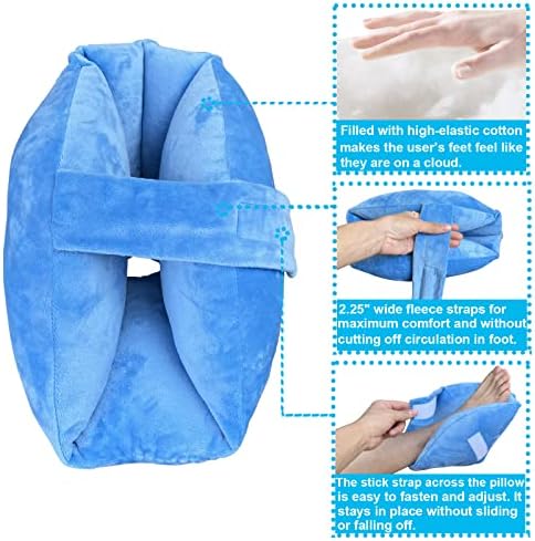 Heel Protector Cushion Foot Support Pillow for Pressure Sores & Ulcers, 1 Piece Foot Elevation Pillow Ankle Protector Pressure Relieving Boots for Bedridden Patients (Left)