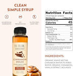 Cinnamon Dolce Simple Syrup for Coffee, Cocktails, Tea, Matcha - Sweetened with Agave Nectar - Clean Simple Syrup with Real Cinnamon, Molasses and Vanilla - 13.5 oz