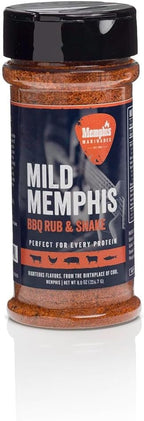Memphis Marinades, 8oz Mild Memphis BBQ Rub & Shake - BBQ Seasoning & Flavor Enhancer for Chicken, Beef and Pork, Air Fryer Mix