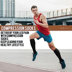 ACTINPUT Copper Compression Socks Men & Women 4 Pairs,Best Support for Nurses,Running,Cycling,FLying