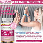 Calcium Supplements for Women Softgels, High Absorption Calcium Citrate Supplement Essential Mineral Calcium 1200 mg with Vitamin D3 Magnesium for Bone Health Support, Non-GMO, 2 Month Supply