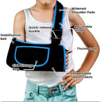 mosago kids arm sling, Lightweight & Breathable Medical Sling with Adjustable Shoulder Strap, Shoulder Mesh Immobilizer Slings for Elbow Injury/Torn Rotator Cuff/Wrist Injury/Surgery, Right or Left