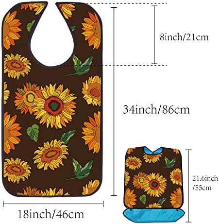 CREATCABIN Classic Check Adult Bibs for Elderly Waterproof Washable Bib