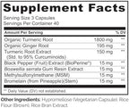 NATURELO Turmeric Curcumin - BioPerine for Better Absorption - Black Pepper, Ginger Root, Curcuminoids - Plant-Based Joint Discomfort Support - 120 Vegan Capsules (Pack of 2)