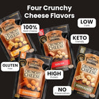 Umland’s Crunchy Cheese – High Protein Keto Snack Variety Pack (4 Flavors: Cheddar, Colby Jack, Pepper Jack, Gouda) | 0g Sugar, Low Carb, Gluten-Free
