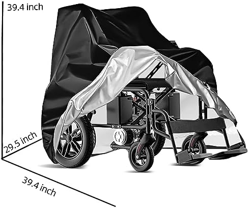 Heavy Duty Waterproof & Dustproof Electric Wheelchair Cover - Prevent Rain, Wind, Dust, Sun & UV for Indoor & Outdoor Use