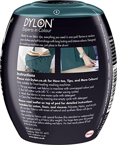 Dylon Washing Machine Fabric Dye Pod for Clothes & Soft Furnishings, 350g – Emerald Green