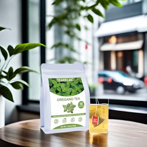 TEARELAE - Oregano Tea Bags - 50 Count - Premium Natural Oregano Leaves - Aid in Digestion, Rich in Antioxidants - Non-GMO - Caffeine-Free