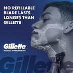 GilletteLabs Men's Shaving Razor with Exfoliating Bar, 1 Handle, 4 Blade Refills, Magnetic Stand