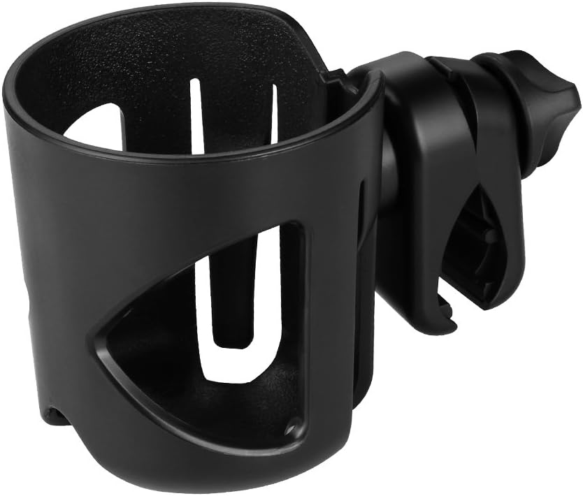 Accmor Universal Cup Holder, Stroller Cup Holder, 360° Rotatable Large Caliber Designed Bottle Holder for Stroller, Bike, Wheelchair, Walker, Scooter, Black