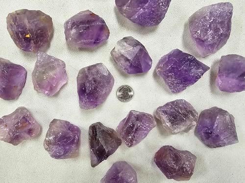 Amethyst Crystal Chunk Natural Raw Rough Purple Stone for Healing Décor and Tumbling