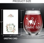 AGMDESIGN Dental Life Funny Wine Glass with Gift Box, Graduation Gifts for Dental Students, Birthday Christmas Appreciation Gifts for Dentist Assistant Nurse Hygienist Medical Graduate