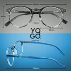 Yogo Vision Reading Glasses for Women Men Blue Light Blocking Reading Glasses Round Readers