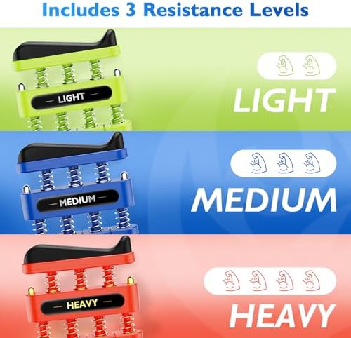 FitBeast Finger Strengthener, Finger Exerciser, Hand Exerciser for Improve Dexterity and Strength in Fingers, Hands, Forearms–Grip Strength Trainer for Musicians, Climbers