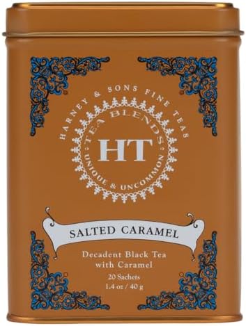 Harney & Sons Salted Caramel Tea, 20 count sachet tin