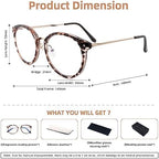Trendy Round Progressive Multifocus Reading Glasses Women Men Multifocal Readers Blue Light Blocking Eyeglasses