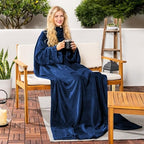 PAVILIA Wearable Blanket with Sleeves for Adult Women Men, Cozy Fleece Warm Wrap Throw with Arms, Gifts for Christmas, Wife