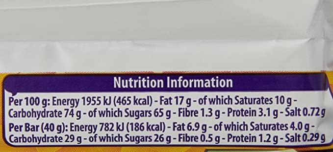 CADBURY CRUNCHIE 8 BARS OF 40g