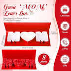 8 Pieces Mother's Day Flower Mom Boxes for Arrangements Empty Mom Letter Shaped Gift Boxes for Floral Treat Chocolate Strawberry Packaging DIY Craft(Red)