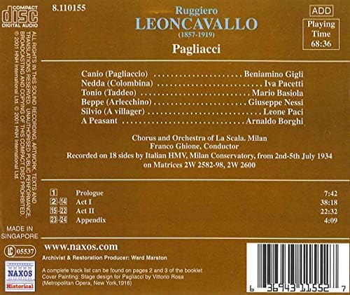 Leoncavallo: I Pagliacci