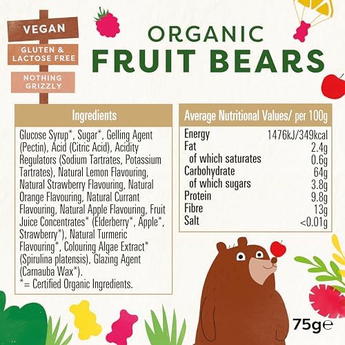 Biona Organic - Sweets - Jellies - Mini Fruit Bears - 75g