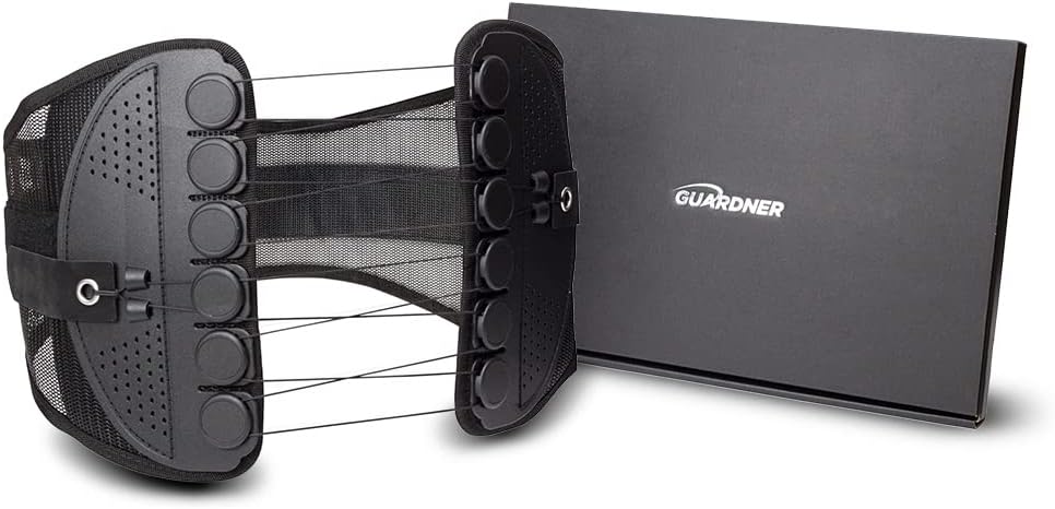 GUARDNER Lumbar Support Back Brace (Official) - Enhances Comfort, Breathable Design, Lower Back Belt, Posture and Spine Support (XL size, 38-45 in)