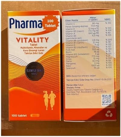 Pharrmatonn Advance Multiviatamin and Mineral Caplets Normal Function of The Immune System 100 Capsules Easy to Swallow