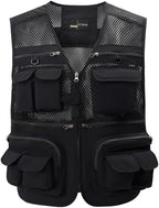 Gihuo Men's Fishing Safari Vest with Pockets for Summer Travel