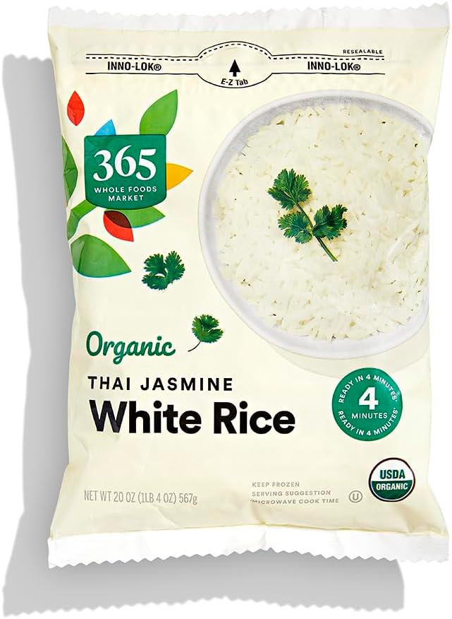 365 by Whole Foods Market, Organic White Rice Thai Jasmine, 20 oz, (Frozen)