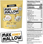 Max Mallow HONEY Mini Marshmallows - Very Vanilla - Gut Friendly, Gluten Free, No Refined Sugars, Real Wildflower Honey, Collagen-Infused Snack (3 Pack, Very Vanilla)