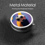 Soccer Ball On Color Wave Round Pill Case, Portable Pill Box for Pocket Metal Medicine Vitamin Organizer 3 Compartment Three Times A Day