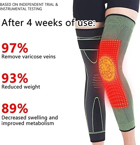 1 pair Tourmaline Acupressure Self-Heating Shaping Knee Sleeve - Mugwort Acupressure Shaping Knee Pads - Acupressure Shaping Knee Pads - Wormwood Self-Heating Knee Pads (M, Black)