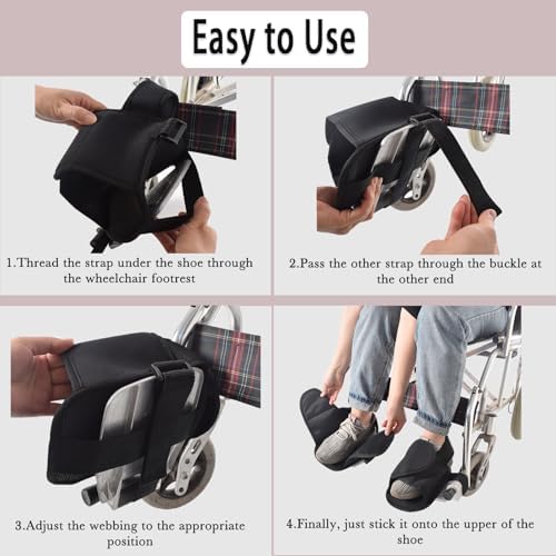 Wheelchair Fixed Shoes，Wheelchair Shoe Holder Straps for Elderly，Anti-Fall Fixed Shoes，Fixed Pedal Feet for Wheelchair Users
