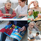 Fidget Blanket for Elderly with Dementia & Alzheimer's, Sensory Activities Mat Anxiety Relief Toys, Portable Lap Pad for Memory Loss, Autism ADHD Calming Gifts, 18-in-1 Busy Board, Mother's Day Gift